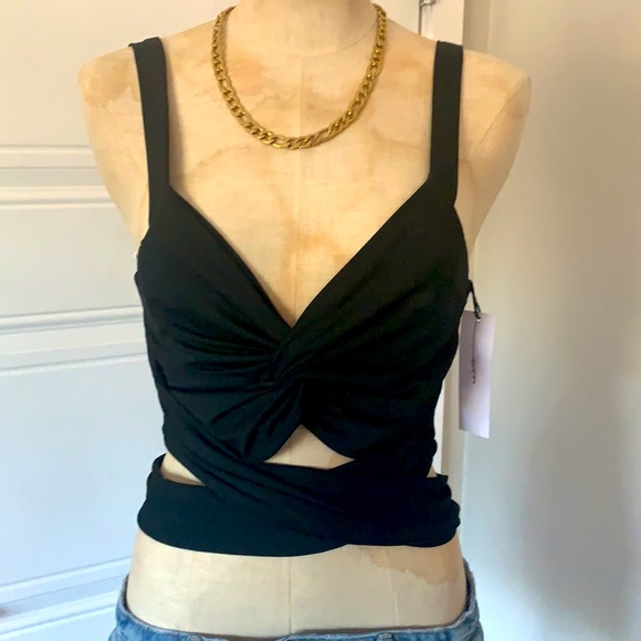 Tops - Black Crop Top Blouse, Size M